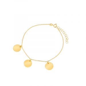 Bransoletka złota z okrągłymi blaszkami