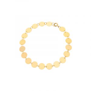 Bransoletka złota z okrągłymi blaszkami
