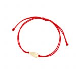 Bransoletka złote czerwony sznurek