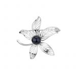 Broszka srebrna z perłą