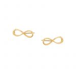 Kolczyki pozłacane nieskończoność Sztyft