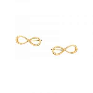 Kolczyki pozłacane nieskończoność Sztyft