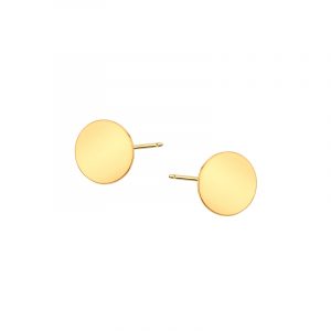 Kolczyki pozłacane okrągłe blaszki