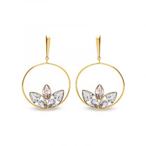 Kolczyki pozłacane z kryształami