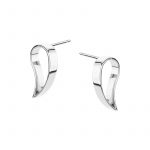 Kolczyki srebrne ażurowe skrzydło Sztyft