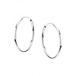 Kolczyki srebrne gładkie koła 3 cm