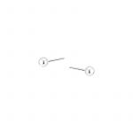 Kolczyki srebrne gładkie kulki na sztyfcie