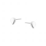 Kolczyki srebrne gładkie łezki – sztyft