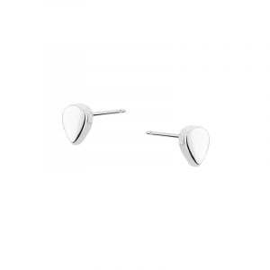 Kolczyki srebrne gładkie łezki – sztyft