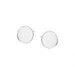 Kolczyki srebrne gładkie płaskie kółka