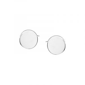 Kolczyki srebrne gładkie płaskie kółka