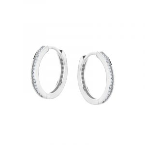 Kolczyki srebrne koła z cyrkoniami