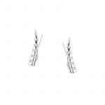 Kolczyki srebrne nausznice z cyrkoniami