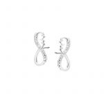 Kolczyki srebrne nieskończoność sztyft