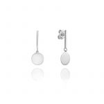 Kolczyki srebrne okrągłe blaszki na sztyfcie