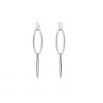 Kolczyki srebrne wiszące Sztyft