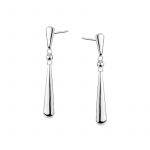 Kolczyki srebrne wiszące gładkie sople