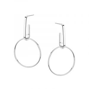 Kolczyki srebrne wiszące na sztyfcie