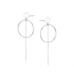 Kolczyki srebrne wiszące sztyft