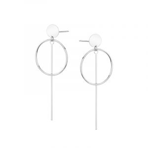 Kolczyki srebrne wiszące sztyft