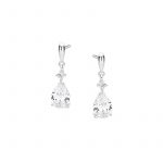 Kolczyki srebrne wiszące z cyrkoniami