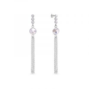 Kolczyki srebrne wiszące z kryształami