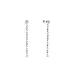 Kolczyki srebrne wiszące z kryształami