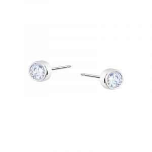 Kolczyki srebrne z cyrkonią Sztyft