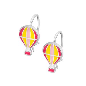 Kolczyki srebrne z emalią