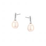 Kolczyki srebrne z perłami Sztyft