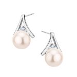 Kolczyki srebrne z perłami – sztyft