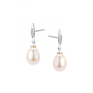Kolczyki srebrne z perłami