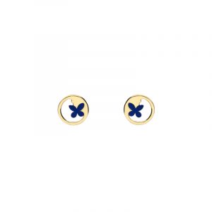 Kolczyki z tytanu i srebra pozłacanego