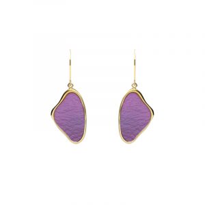 Kolczyki z tytanu i srebra pozłacanego