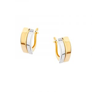 Kolczyki z żółtego i białego złota