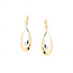 Kolczyki z żółtego i białego złota wiszące łezki