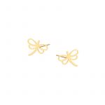 Kolczyki złote ażurowa ważka – sztyft