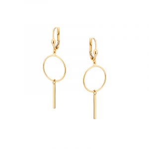 Kolczyki złote geometryczne koła