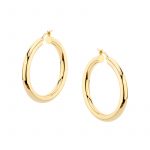 Kolczyki złote gładkie koła 2,5 cm Angielskie