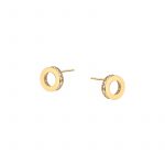 Kolczyki złote kółka z cyrkoniami