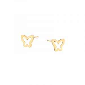Kolczyki złote motyle Sztyft