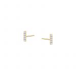 Kolczyki złote pręciki z cyrkoniami