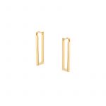 Kolczyki złote prostokąty Angielskie