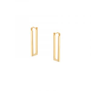 Kolczyki złote prostokąty Angielskie