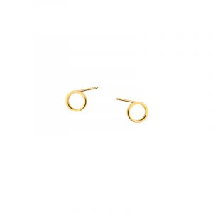 Kolczyki złote sztyft kółka