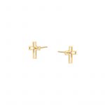 Kolczyki złote sztyft krzyżyki