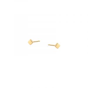 Kolczyki złote sztyft kwadraty