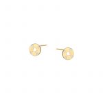 Kolczyki złote sztyft róża wiatrów