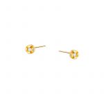 Kolczyki złote sztyft z cyrkonią