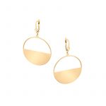 Kolczyki złote wiszące kółka Lever back
